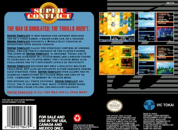 Super Conflict (USA) box cover back